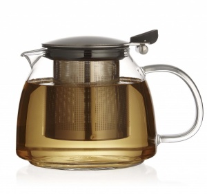Zenshi Glass Teapot with Stainless Steel Infuser and Flip-Lid 900ml